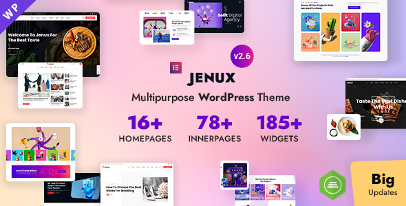 Jenux - Responsive Multipurpose WordPress Theme for Business, Agency, Portfolio & WooCommerce