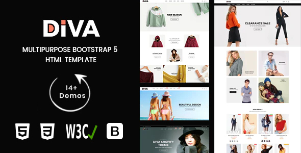Preview image for Diva - Multipurpose eCommerce Bootstrap 5 HTML Template