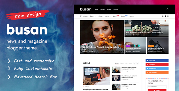 Busan - News & Magazine Blogger Theme