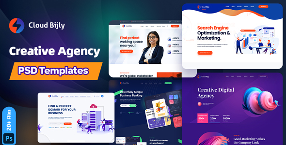 Cloud Bijly - Creative Agency PSD Template