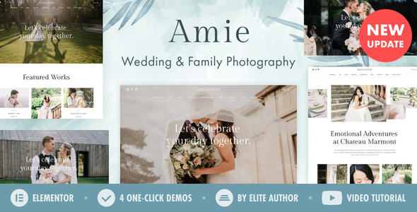 Amie — Wedding Photography WordPress product preview