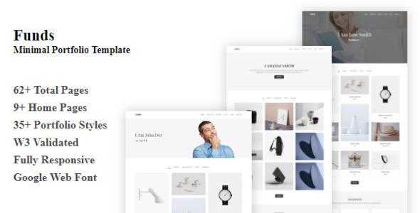 Funds - Minimal Portfolio Template listing image