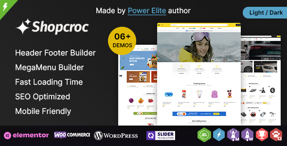 Product preview supplied for Shopcroc WP - Elementor Multi-purpose WooCommerce WordPress Theme