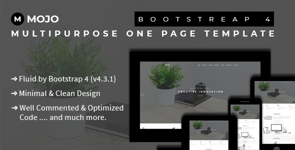 Mojo - Bootstrap 4 Multipurpose One Page Template listing image