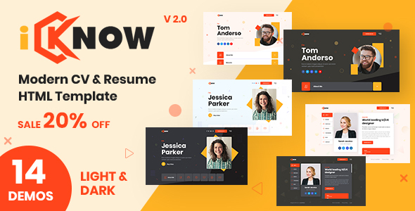 Preview image for iKnow - Personal Portfolio HTML Template