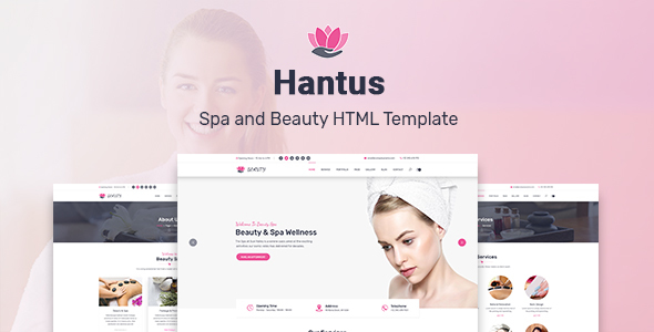 Product preview supplied for Hantus - Spa and Beauty HTML Template