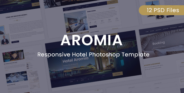 Aromia Hotel PSD Template listing image