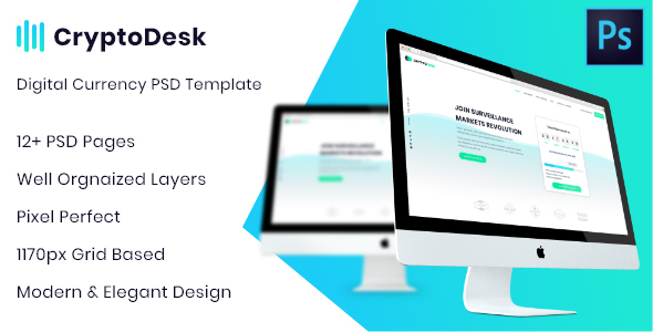 CryptoDesk - A Crypto Currency PSD Template listing image