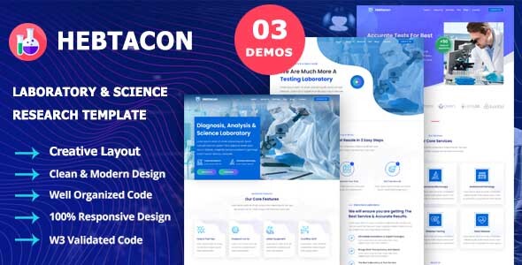 Preview image for Hebtacon - Science Research & Laboratory Template
