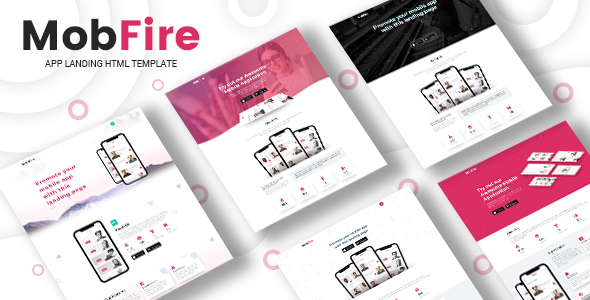 Mobfire | Creative HTML5 App Landing Page listing image