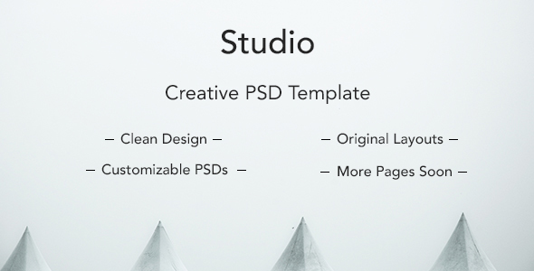 Studio Clean PSD Template product preview