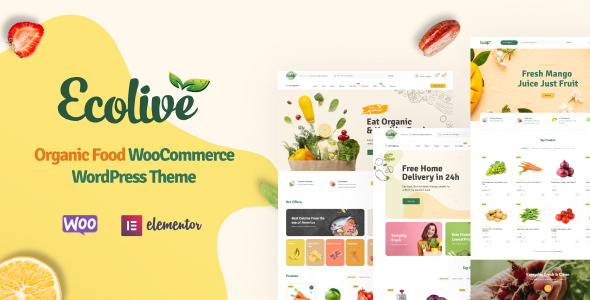 Preview image for Ecolive - Organic Food WooCommerce WordPress Theme