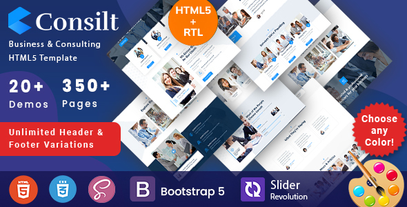 Consilt - Business Consulting HTML Template product preview