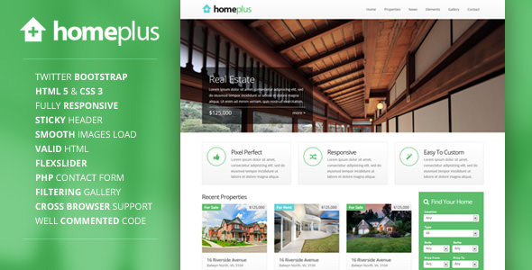 Preview image for Homeplus - Responsive Real Estate Template