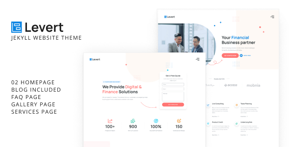 Preview image for Levert - Financial Business and Corporate Jekyll Theme