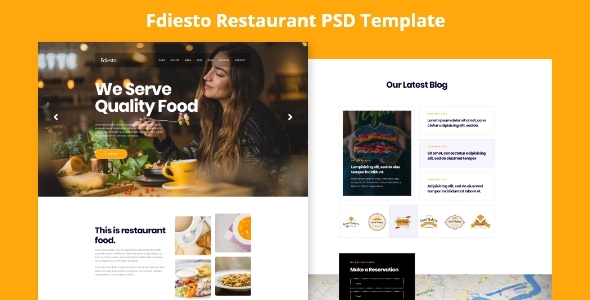 Fdiesto - Restaurant PSD Template. listing image