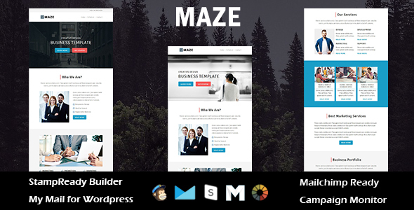 Maze - Multipurpose Responsive Email Template + Stampready Builder listing image