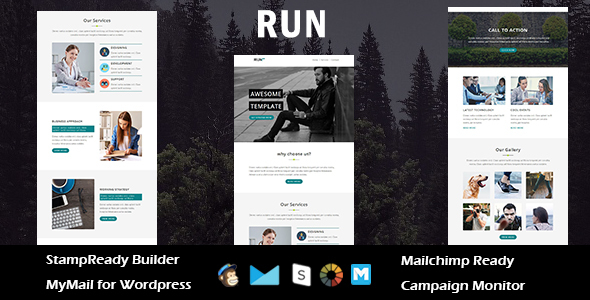 Run - Multipurpose Responsive Email Template with Stampready Builder Access product preview