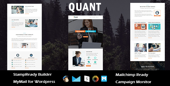 Quant - Multipurpose Responsive Email Template with Stampready Builder Access