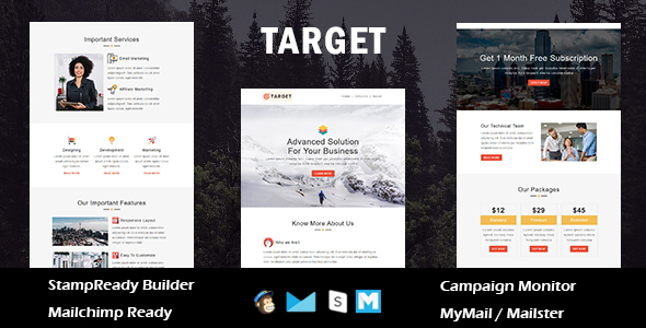 Target - Multipurpose Responsive Email Template With Online StampReady Builder Access