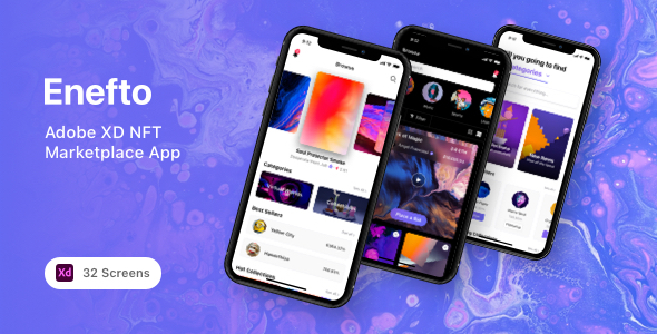 Enefto - Adobe XD NFT Marketplace App