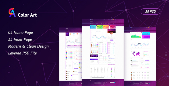 Color Art  - Admin PSD Template