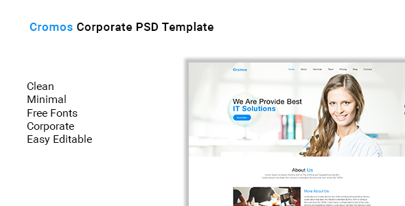 Preview image for Cromos Corporate PSD Template
