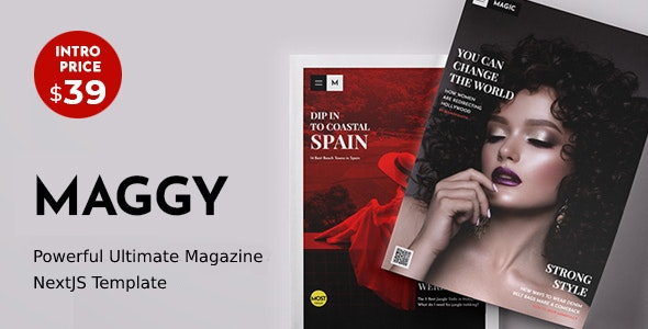 Maggy | React/Next Blog Magazine Template