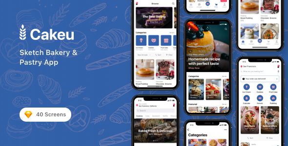 Cakeu - Sketch Bakery & Pastry App