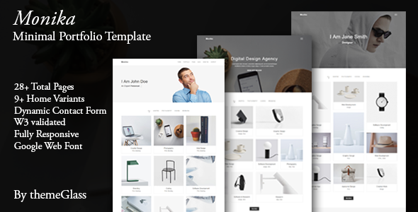 Monika - Minimal Portfolio Template product preview