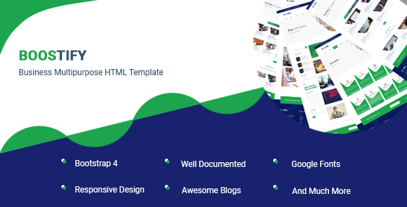 Product preview supplied for Boostify - Business Multipurpose HTML Template