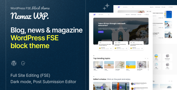 Preview image for Ncmaz - News Magazine FSE WordPress Block Theme
