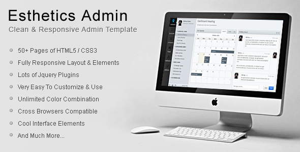 Preview image for Esthetics Admin-Clean Admin Template
