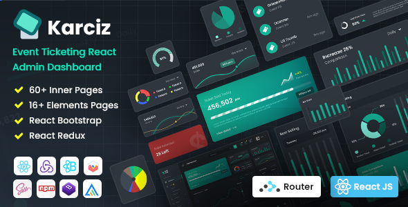 Karciz - React Redux Ticketing Admin Dashboard Template