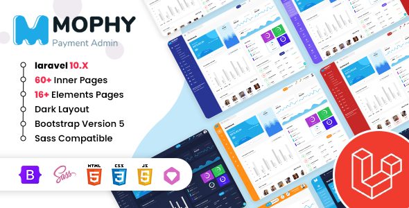 Preview image for Mophy | Payment Laravel Admin Dashboard Template