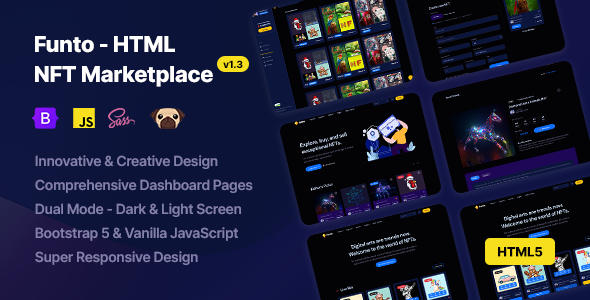 Preview image for Funto - HTML NFT Marketplace