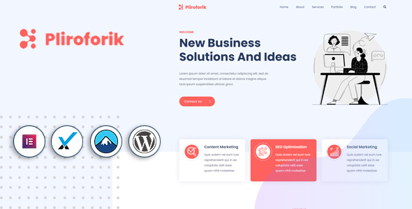 Product preview supplied for Pliroforik - IT Agency Portfolio WordPress Theme