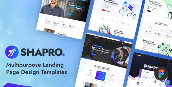 Shapro - Multipurpose Landing Page Design Figma Templates