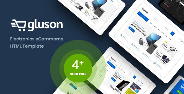 Gluson - Electronics eCommerce website Template listing image