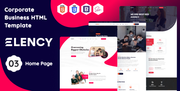 Elency - Multipurpose Corporate Business HTML Template listing image
