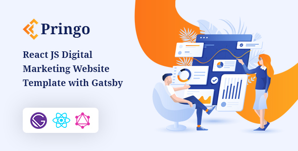 Product preview supplied for Pringo - Gatsby Marketing Template