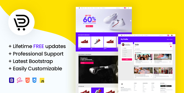 Product preview supplied for Dukkanweb - eCommerce Website Template Using Bootstrap