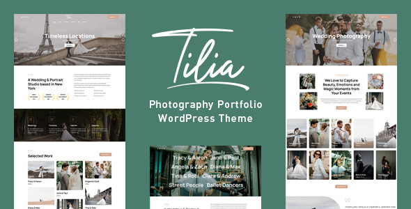 Preview image for Tilia - Wedding Photography WordPress Theme