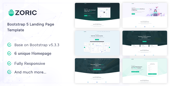 Zoric - Responsive Landing Page Template listing image