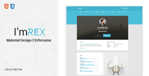 Preview image for I'mRex - Material CV / Resume