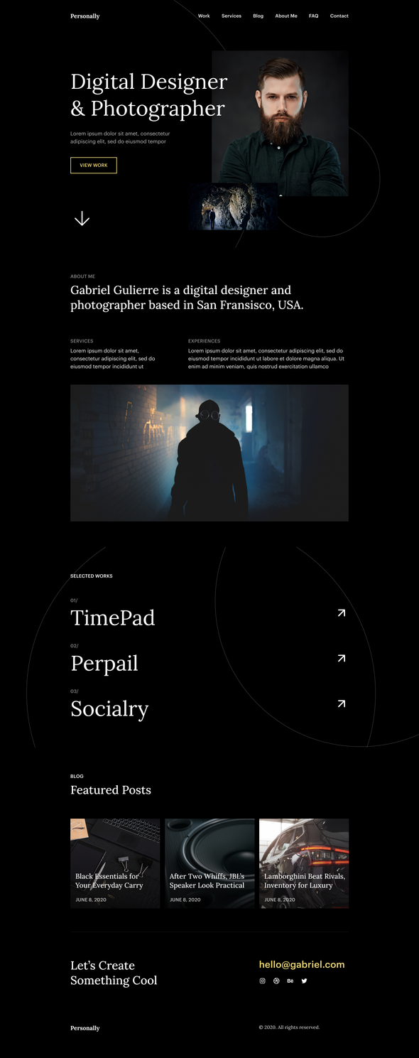 Preview image for Personally - Personal Portfolio Elementor Template Kit