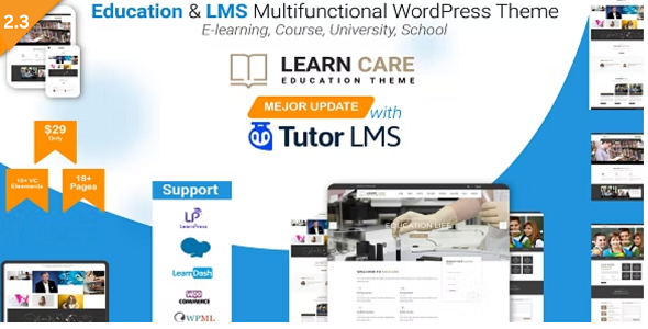 LearnCare Educational WordPress Theme listing image