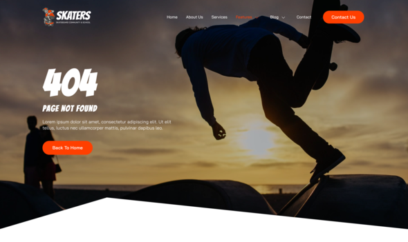 Skaters – Skateboarding Community & Club Elementor Template Kit