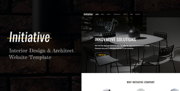 Preview image for Initiative - Interior Design & Architect HTML5 Site Template