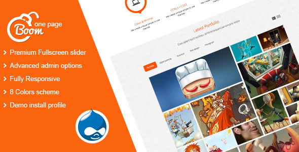 Boom - Responsive Onepage Drupal Theme